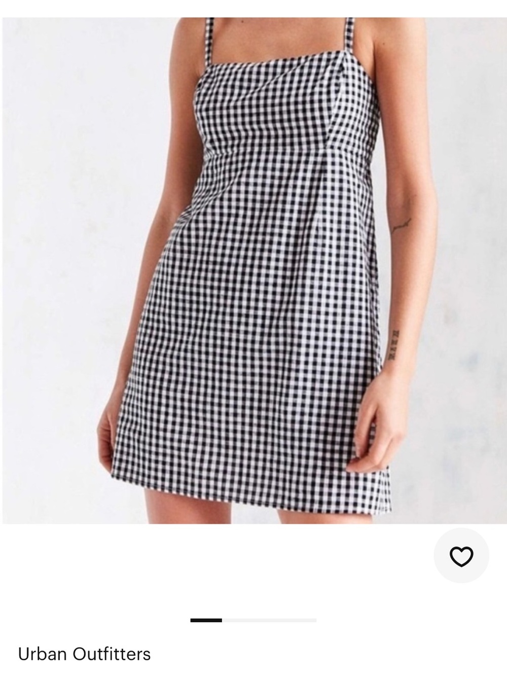 Urban Outfitters Black & White Gingham Mini Dress